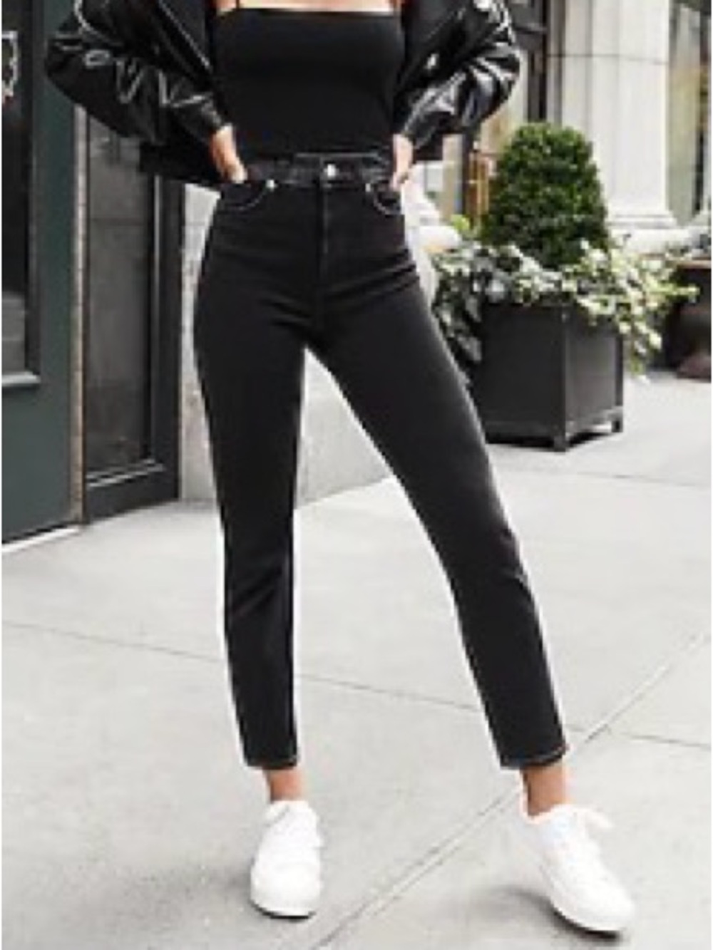 Express Black High-Rise Black Jeans
